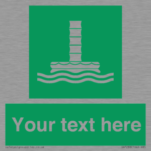 Custom sign safe condition Evacuation chute 